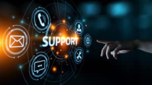 Technical Support Center Customer Service Internet Business Technology Concept